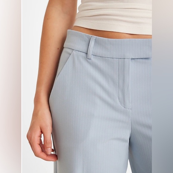 EXPRESS Editor Mid Rise Pinstripe Relaxed Trouser -NWT - Picture 4 of 5